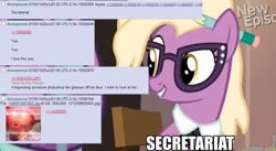 Size: 852x468 | Tagged: safe, imported from derpibooru, grace manewitz, rarity takes manehattan, glasses, meme, secretariat