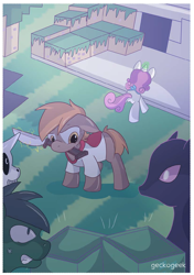 Size: 800x1135 | Tagged: safe, artist:geckogeek, imported from derpibooru, button mash, sweetie belle, don't mine at night, minecraft