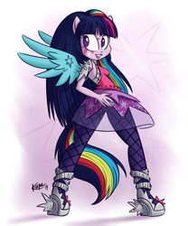 Size: 2000x2400 | Tagged: safe, artist:killryde, imported from derpibooru, rainbow dash, twilight sparkle, equestria girls, rainbow rocks, alternative cutie mark placement, ass, butt, clothes, facial cutie mark, female, lipstick, pantyhose, solo