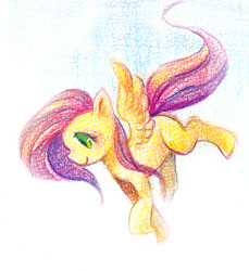 Size: 800x875 | Tagged: safe, artist:mizoreame, imported from derpibooru, fluttershy, female, pixiv, solo, traditional art