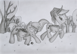 Size: 3960x2770 | Tagged: safe, artist:ghostofwar909, imported from derpibooru, applejack, oc, traditional art