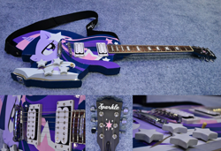 Size: 4500x3072 | Tagged: safe, artist:ghostofwar909, imported from derpibooru, twilight sparkle, custom, customized toy, electric guitar, guitar, irl, musical instrument, photo