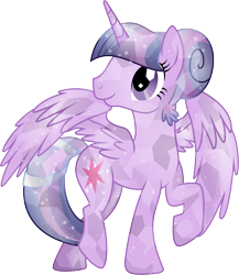 Size: 5650x6500 | Tagged: safe, artist:theshadowstone, imported from derpibooru, twilight sparkle, alicorn, crystal pony, pony, absurd resolution, alternate hairstyle, female, mare, older, simple background, solo, transparent background, twilight sparkle (alicorn), vector