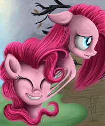 Size: 1080x1300 | Tagged: safe, artist:sakurawolfer, artist:wourdeluck, imported from derpibooru, pinkie pie, happy, pinkamena diane pie, sad