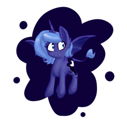 Size: 1000x1000 | Tagged: safe, artist:breadcipher, imported from derpibooru, princess luna, bat pony, pony, lunadoodle, blushing, cute, fangs, female, filly, lunabat, race swap, s1 luna, simple background, solo, spread wings, transparent background, woona