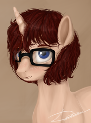 Size: 638x862 | Tagged: safe, artist:dirlcutto, imported from derpibooru, oc, oc only, oc:john keysteyn, pony, unicorn, glasses, male, portrait, stallion