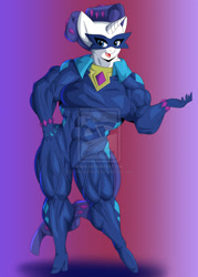 Size: 900x1260 | Tagged: safe, artist:gm360, artist:outlawmoruko, imported from derpibooru, radiance, rarity, anthro, female, muscles, power ponies, ripped rarity, solo