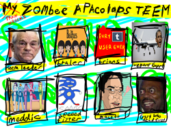 Size: 2000x1500 | Tagged: safe, edit, imported from derpibooru, applejack, fluttershy, pinkie pie, rainbow dash, rarity, twilight sparkle, anthro, 1000 hours in ms paint, barack obama, crossover, drone, filthy frank, george harrison, john lennon, mane six, meme, paul mccartney, ringo starr, ron paul, sanic, shitposting, sonic the hedgehog, sonic the hedgehog (series), the beatles, train wreck, tumblr, wat, zombie apocalypse team