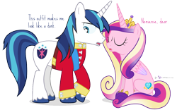 Size: 900x560 | Tagged: safe, artist:dm29, imported from derpibooru, princess cadance, shining armor, duo, eyes closed, open mouth, simple background, sitting, transparent background
