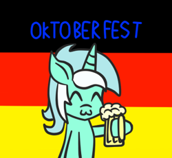 Size: 358x330 | Tagged: safe, artist:memorible, imported from derpibooru, lyra heartstrings, pony, :3, female, germany, oktoberfest, solo