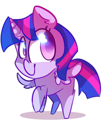 Size: 1800x2200 | Tagged: safe, artist:dippershat, artist:poniarts, imported from derpibooru, twilight sparkle, alicorn, pony, chibi, female, looking back, mare, shadow, simple background, solo, transparent background, twilight sparkle (alicorn)