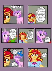 Size: 1700x2338 | Tagged: safe, artist:oneovertwo, imported from derpibooru, sunset shimmer, oc, equestria girls, comic