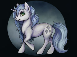 Size: 1024x768 | Tagged: safe, artist:pedigreeunicorn, imported from derpibooru, oc, oc only, oc:cotton tail, pony, unicorn, female, raised hoof, solo