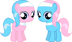 Size: 900x529 | Tagged: safe, imported from derpibooru, aloe, lotus blossom, earth pony, pony, :), cute, duo, duo female, female, filly, simple background, smiling, spa twins, spaww twins, transparent background, vector