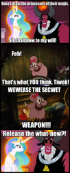 Size: 350x861 | Tagged: safe, imported from derpibooru, screencap, lord tirek, princess celestia, twilight's kingdom, an american tail, comic, don bluth, exploitable meme, fievel mousekewitz, gussie mausheimer, image macro, meme, scorpan's necklace, tirek is doomed, tirek vs everyone meme