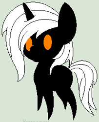 Size: 227x279 | Tagged: safe, artist:mrs-slaughter, imported from derpibooru, oc, oc only, demon pony, chibi, ponysona, solo