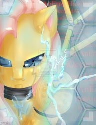 Size: 786x1017 | Tagged: safe, artist:queensransom, imported from derpibooru, fluttershy, cyborg, robot, flutterbot