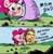 Size: 600x609 | Tagged: safe, artist:nukilik, imported from derpibooru, applejack, pinkie pie, spike, the cutie map, comic, feet, floppy ears, frown, grass, i know that feel bro, looking at each other, looking at someone