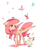 Size: 600x768 | Tagged: safe, artist:lillynya, imported from derpibooru, angel bunny, fluttershy, butterfly, pony, female, head turn, looking at something, simple background, solo, spread wings, turned head, white background, wings