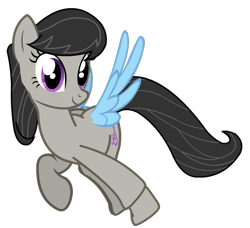 Size: 673x615 | Tagged: safe, artist:herostrain, imported from derpibooru, octavia melody, rainbow dash, pony, error, female, glitch, implied death, octaviacorn, race swap, solo, wat, wings