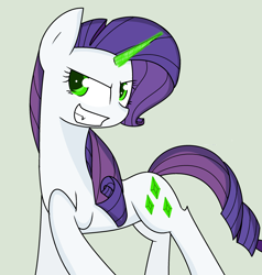 Size: 2280x2392 | Tagged: safe, artist:nederside, imported from derpibooru, rarity, pony, inspiration manifestation, corrupted, female, glowing eyes, inspirarity, possessed, solo