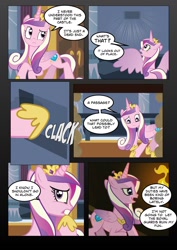 Size: 1024x1448 | Tagged: safe, artist:radiantrealm, imported from derpibooru, princess cadance, butt, comic, it's a trap, lovebutt, plot, show accurate, solo, this will not end well