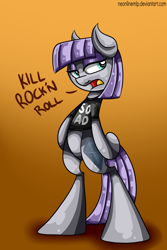 Size: 1000x1500 | Tagged: safe, artist:neoncel, imported from derpibooru, maud pie, pony, bipedal, female, solo, system of a down, wrong cutie mark