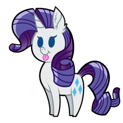 Size: 500x500 | Tagged: safe, artist:php92, imported from derpibooru, rarity, pony, :p, :t, ear fluff, female, silly, silly face, silly pony, simple background, smiling, solo, sticker, tongue out, transparent background, vector