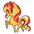 Size: 500x500 | Tagged: safe, artist:php92, imported from derpibooru, sunset shimmer, pony, unicorn, female, raised hoof, smiling, solo, sticker