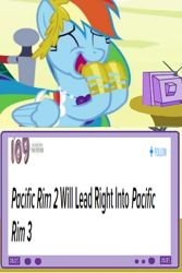 Size: 564x844 | Tagged: safe, imported from derpibooru, rainbow dash, exploitable meme, meme, obligatory pony, pacific rim, pacific rim 2, pacific rim 3, tv meme