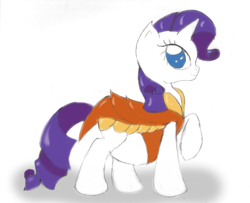 Size: 500x406 | Tagged: safe, artist:mlp-pregnancy-is-magic, imported from derpibooru, rarity, belly, clothes, dress, female, pregnant, raised hoof, solo