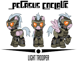 Size: 1000x791 | Tagged: safe, artist:brisineo, imported from derpibooru, pegasus, pony, fallout equestria, armor, enclave, enclave armor, grand pegasus enclave, power armor, vector