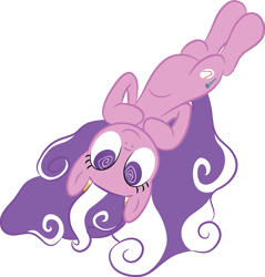 Size: 2501x2616 | Tagged: safe, artist:akeel465, imported from derpibooru, screwball, earth pony, backwards cutie mark, female, mare, on back, solo