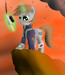 Size: 5000x5769 | Tagged: safe, artist:jetwave, imported from derpibooru, oc, oc only, oc:littlepip, pony, unicorn, fallout equestria, absurd resolution, clothes, fanfic, fanfic art, female, jumpsuit, mare, pipbuck, solo, vault suit