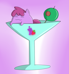 Size: 935x1000 | Tagged: safe, artist:kloudmutt, artist:twistedscarlett60, imported from derpibooru, berry punch, berryshine, ambiguous gender, blob, chubbie, cocktail, solo