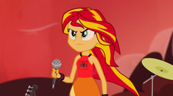 Size: 1280x714 | Tagged: safe, edit, imported from derpibooru, screencap, sunset shimmer, equestria girls, rainbow rocks, crossover, nwo wolfpac, sunset's shirt meme, wcw