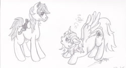 Size: 3244x1766 | Tagged: safe, artist:littlewolfstudios, imported from derpibooru, oc, oc:kira, alicorn, cat, pony, awe, crossover, daryl dixon, face down ass up, floppy ears, meeting, norman reedus, open mouth, ponified, ponysona, sketch, smiling, spread wings, stars, starstruck, stubble, thought bubble, traditional art, walking dead