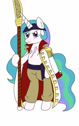 Size: 800x1280 | Tagged: safe, artist:sparklesthestarfox, imported from derpibooru, princess celestia, edward newgate, female, one piece, simple background, solo, whitebeard