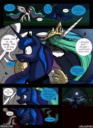 Size: 1950x2700 | Tagged: safe, artist:dracojayproduct, imported from derpibooru, princess celestia, princess luna, comic:lunar isolation, comic