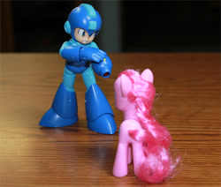 Size: 600x509 | Tagged: safe, imported from derpibooru, pinkie pie, brushable, crossover, mega man (series), megaman, toy