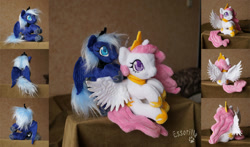 Size: 1535x900 | Tagged: safe, artist:essorille, imported from derpibooru, princess celestia, princess luna, irl, photo, plushie