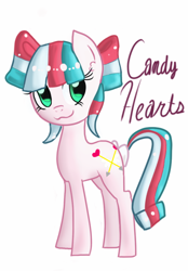 Size: 674x966 | Tagged: safe, artist:bonnie-cottonball, imported from derpibooru, oc, oc only, oc:candy hearts, solo