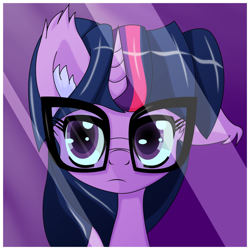 Size: 1000x1000 | Tagged: safe, artist:an-m, imported from derpibooru, twilight sparkle, female, glasses, solo