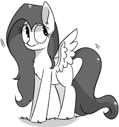 Size: 397x423 | Tagged: safe, artist:aureai, imported from derpibooru, fluttershy, female, grayscale, monochrome, solo