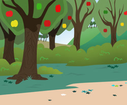 Size: 1768x1472 | Tagged: safe, artist:cookye306, imported from derpibooru, apple, apple tree, background, food, no pony, tree