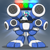 Size: 1000x1000 | Tagged: safe, artist:empyu, imported from derpibooru, dj pon-3, vinyl scratch, anthro, 30 minute art challenge, clothes, ed-209, equestria girls outfit, female, mecha, robocop, solo