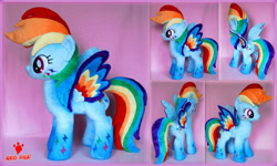 Size: 1024x615 | Tagged: safe, artist:lavim, imported from derpibooru, rainbow dash, daily deviation, irl, photo, plushie, rainbow power, solo