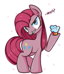 Size: 529x613 | Tagged: safe, artist:suzuii, imported from derpibooru, pinkie pie, cupcake, female, pinkamena diane pie, solo