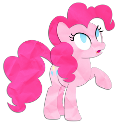 Size: 900x950 | Tagged: safe, artist:narflarg, imported from derpibooru, pinkie pie, female, looking up, raised hoof, solo