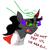 Size: 800x800 | Tagged: safe, artist:jargon scott, imported from derpibooru, king sombra, human, pony, behaving like a cat, hand, human on pony petting, i am the night, looking at you, offscreen character, offscreen human, petting, queen umbra, rule 63